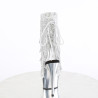 Pleaser DELIGHT-1017RSF Transparent Silver Chrome Boots