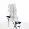 Pleaser DELIGHT-1017RSF Transparent Silver Chrome Boots