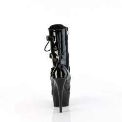 Pleaser DELIGHT-1043 Black Patent Women's Ankle Boots
