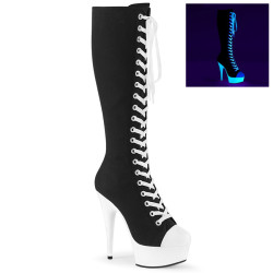 Pleaser DELIGHT-2000SK-02 Chucks Sneaker Knee Boots