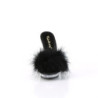 Fabulicious LIP-101-8 Black Satin Transparent Mules