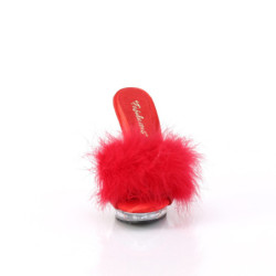 Fabulicious LIP-101-8 Red Satin Fur Transparent Sale