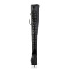 Pleaser DELIGHT-3019 Black Laced Thigh High Boots