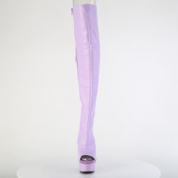 Pleaser DELIGHT-3019 Lavender Laced Thigh High Boots