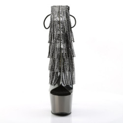 Pleaser ADORE-1017RSF Transparent Black Pewter Chrome