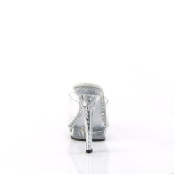 Fabulicious LIP-101LS Transparent High Heeled Mules