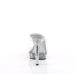 Fabulicious LIP-101SDT Transparent Heeled Mules Women