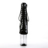 Pleaser FLAMINGO-1021 Black Patent Transparent Boots