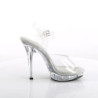 Fabulicious LIP-108 Transparent High Heeled Sandals