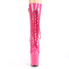 Pleaser FLAMINGO-1050 Pink Patent Women's Ankle Boots