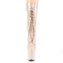 Pleaser FLAMINGO-1050 Nude Patent Women's Ankle Boots