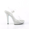 Fabulicious LIP-108DM Strass High Heeled Bridal Sandals