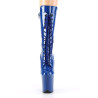 Pleaser FLAMINGO-1050 Blue Patent Women's Ankle Boots