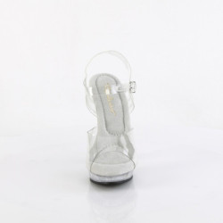Fabulicious LIP-108MG Clear High Heeled Bridal Sandals