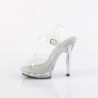 Fabulicious LIP-108MG Clear High Heeled Bridal Sandals