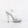 Fabulicious LIP-108MG Clear High Heeled Bridal Sandals