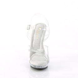 Fabulicious LIP-108R Clear Strass High Heeled Sandals