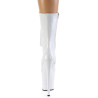 Pleaser FLAMINGO-1050 White Patent Women Ankle Boots