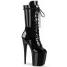 Pleaser FLAMINGO-1051 Black Patent Women Ankle Boots