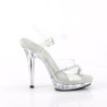 Fabulicious LIP-108R Clear Strass High Heeled Sandals