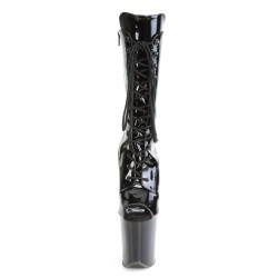 Pleaser FLAMINGO-1051 Black Patent Women Ankle Boots