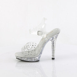 Fabulicious LIP-108RS Clear Strass High Heeled Sandals
