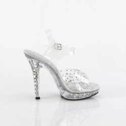 Fabulicious LIP-108RS Clear Strass High Heeled Sandals