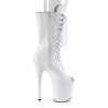 Pleaser FLAMINGO-1051 White Patent Women Ankle Boots