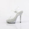 Fabulicious LIP-108SDT Clear Strass High Heels Sandals