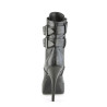 Devious INDULGE-1026 Black Vegan Leather Ankle Boots