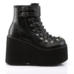 Demonia KERA-21 Black Vegan Platform Boots Women