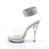 Fabulicious LIP-142 Clear Ankle Cuff High Heel Sandal
