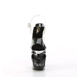 Pleaser RAPTURE-808-LT Pewter Pole Shoes Bone High Heels