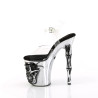 Pleaser RAPTURE-808-LT Pewter Pole Shoes Bone High Heels