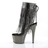 Pleaser ADORE-1017RSF Transparent Black Pewter Chrome