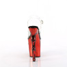 Pleaser RAPTURE-808-LT Red Pole Shoes Bone High Heels
