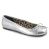 Pleaser Pink Label ANNA-01 Silver Metallic Ballerinas Men