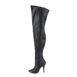 Pleaser Pink Label 3000WC Black Vegan Thigh High Boots Men