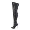 Pleaser Pink Label 3000WC Black Vegan Thigh High Boots Men