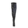 Pleaser Pink Label 3000WC Black Vegan Thigh High Boots Men