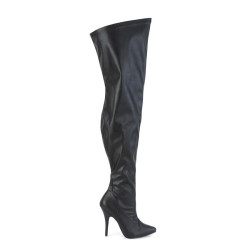 Pleaser Pink Label 3000WC Black Vegan Thigh High Boots Men