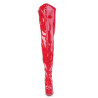 Pleaser Pink Label 3000WC Red Patent Thigh High Boots Men