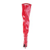 Pleaser Pink Label 3000WC Red Patent Thigh High Boots Men