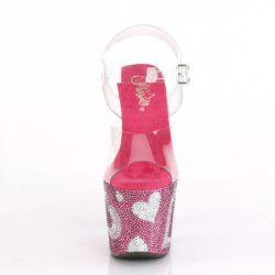 Pleaser LOVESICK-708HEART Pink High Heeled Platform Shoes