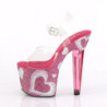 Pleaser LOVESICK-708HEART Pink High Heeled Platform Shoes