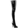 Pleaser SEDUCE-4000 Black Heeled Crotch High Boots