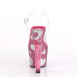 Pleaser LOVESICK-708HEART Pink High Heeled Platform Shoes