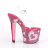 Pleaser LOVESICK-708HEART Pink High Heeled Platform Shoes