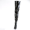 Pleaser SEDUCE-4000 Black Heeled Crotch High Boots