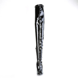 Pleaser SEDUCE-4000SLT Black Crotch High Stiletto Boots